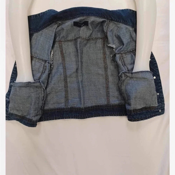 Liquid X Vest Dem Cropped Sleeveless Vest Jacket Size Large - Picture 5 of 9